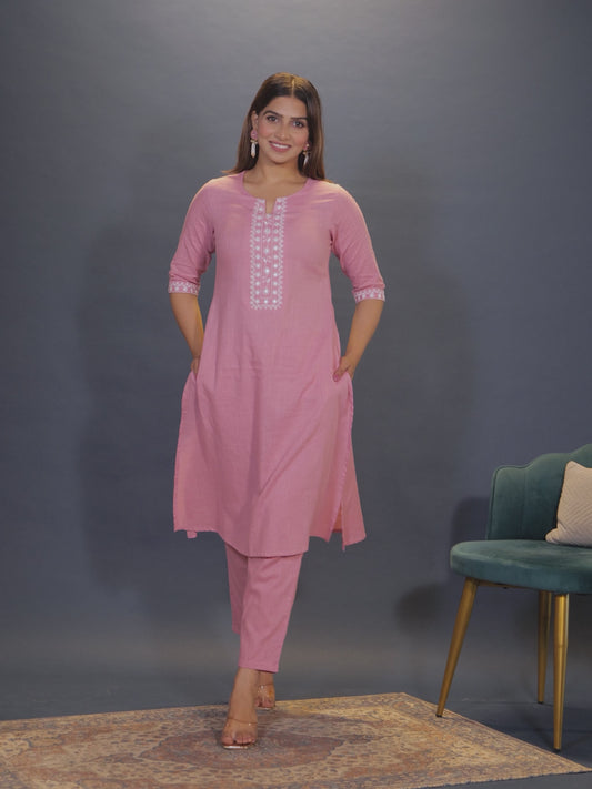 Khadi Cotton Solid Kurta