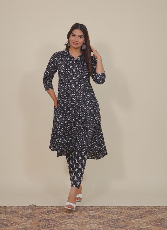 Kantha Cotton Floral Kurta