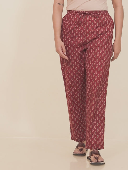 Soft Cotton Ajrakh Pant