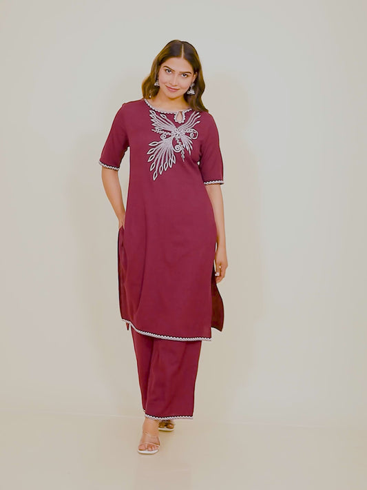 Linen Cotton Solid Kurta