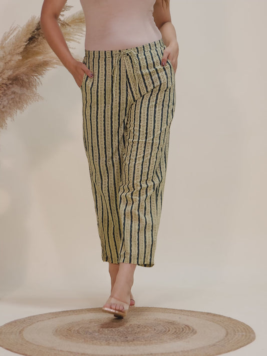 Soft Cotton Striped Pant