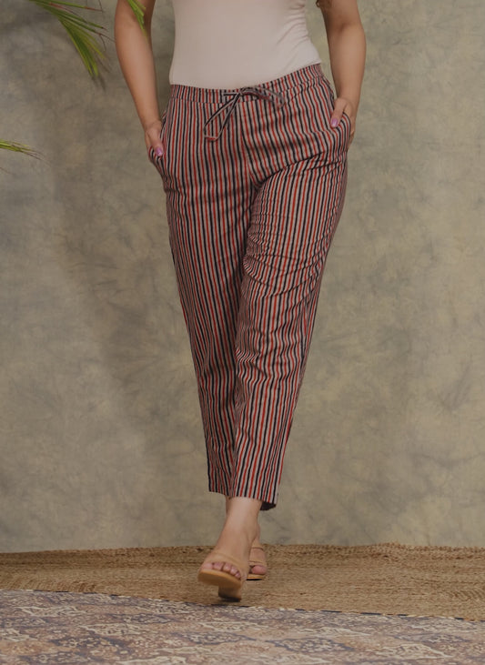 Soft Cotton Striped Pant