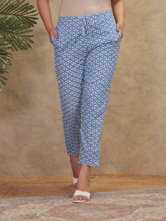 Soft Cotton Geometric Pant