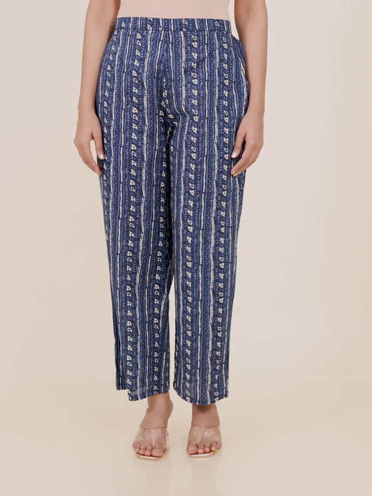 Soft Cotton Striped Pant