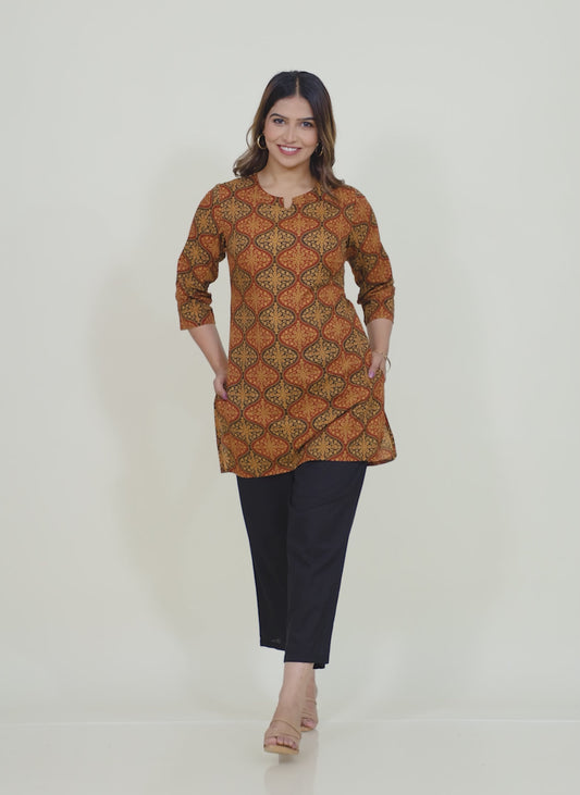 Soft Cotton Geometric Kurti