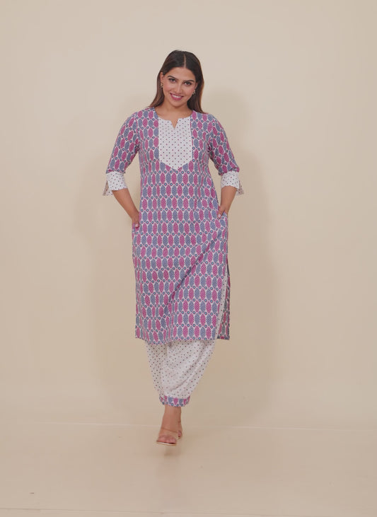 Soft Cotton Abstract Kurta