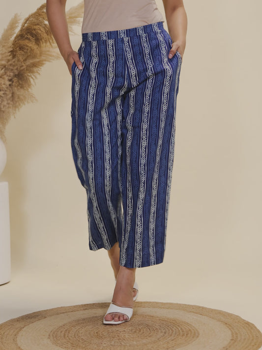 Soft Cotton Striped Pant