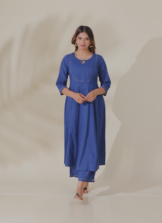 Textured Cotton Woven Design Kurta