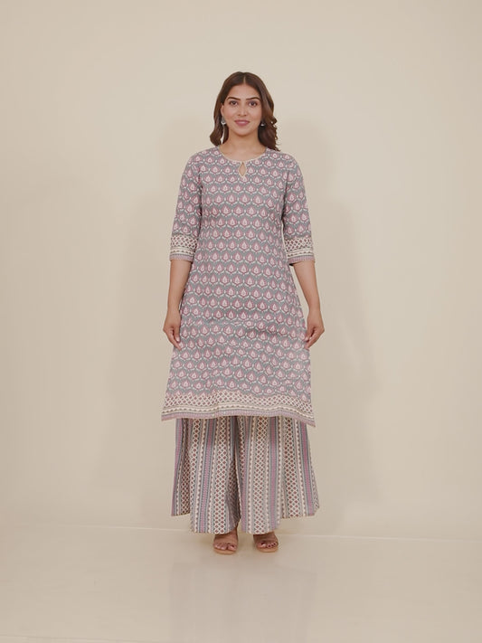 Soft Cotton Floral Kurta