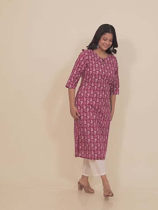 Soft Cotton Abstract Kurta