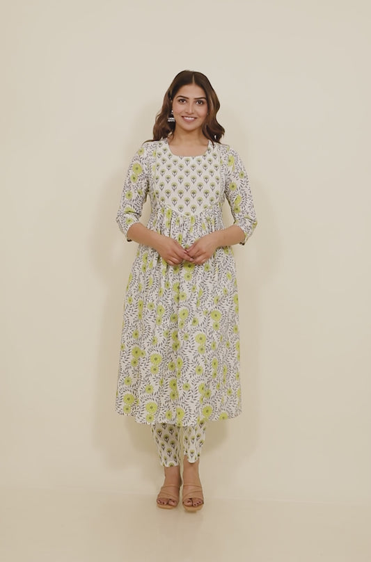 Soft Cotton Floral Kurta