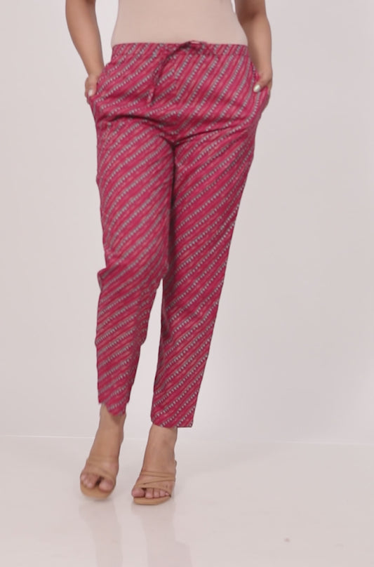 Soft Cotton Striped Pant