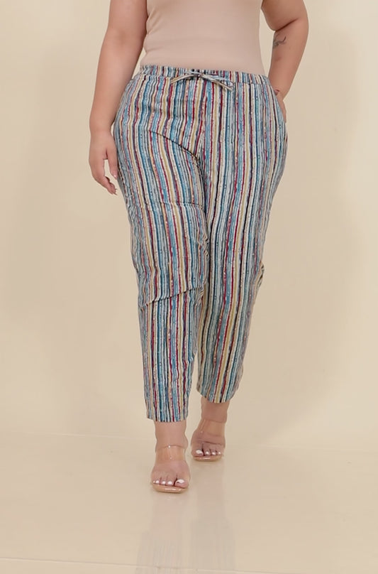 Soft Cotton Striped Pant