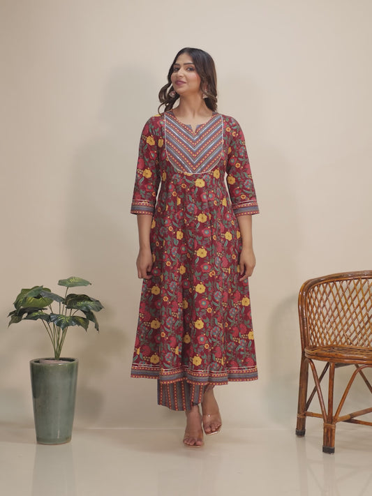 Soft Cotton Floral Kurta