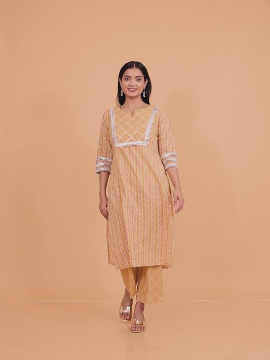 Soft Cotton Chevron Kurta