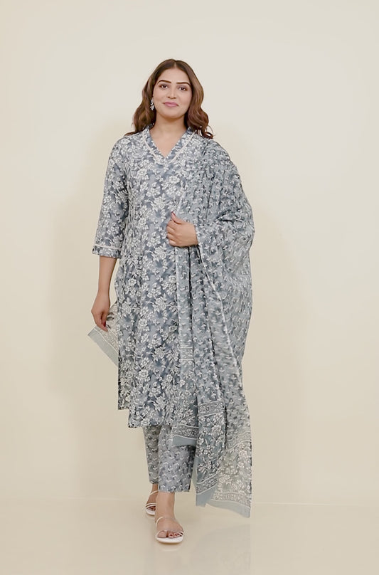 Soft Cotton Floral Kurta