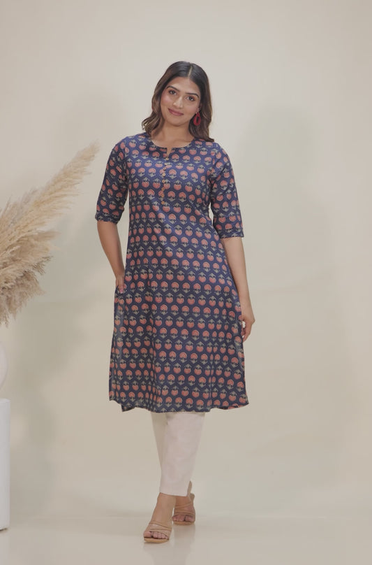 Soft Cotton Floral Kurta