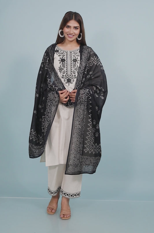 Linen Cotton Solid Kurta