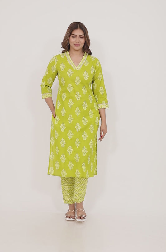 Soft Cotton Floral Kurta