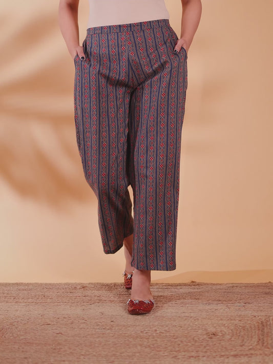 Soft Cotton Striped Pant