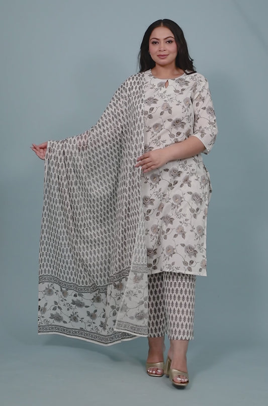 Soft Cotton Floral Kurta