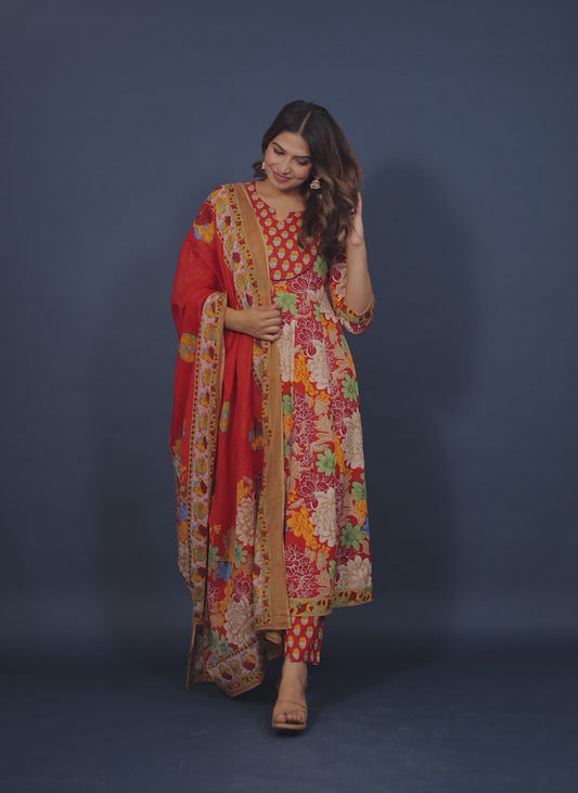 Soft Cotton Floral Kurta