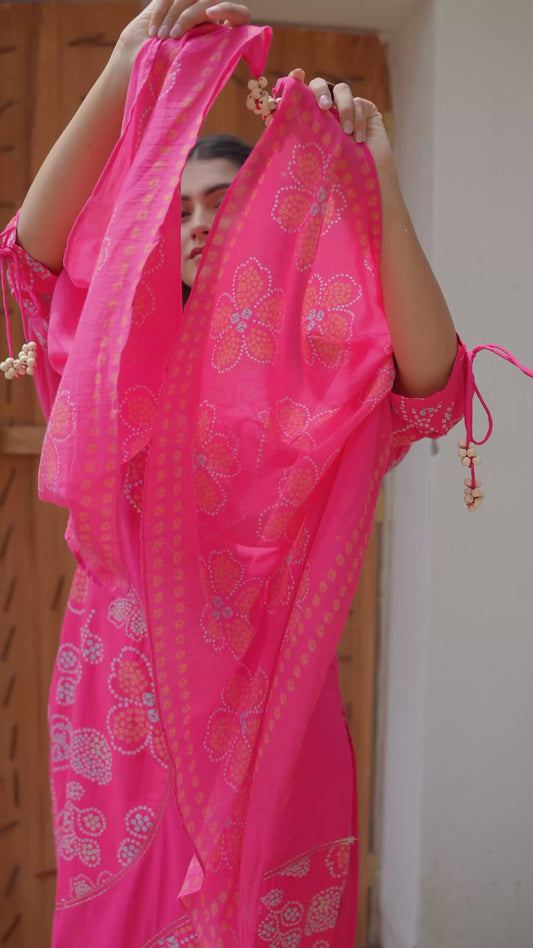 Embroidered Soft Cotton Solid Straight Pink Kurta