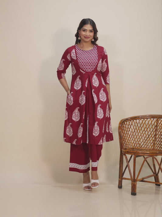 Soft Cotton Floral Kurta