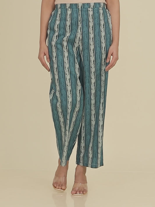 Soft Cotton Striped Pant