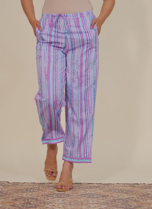 Soft Cotton Striped Pant