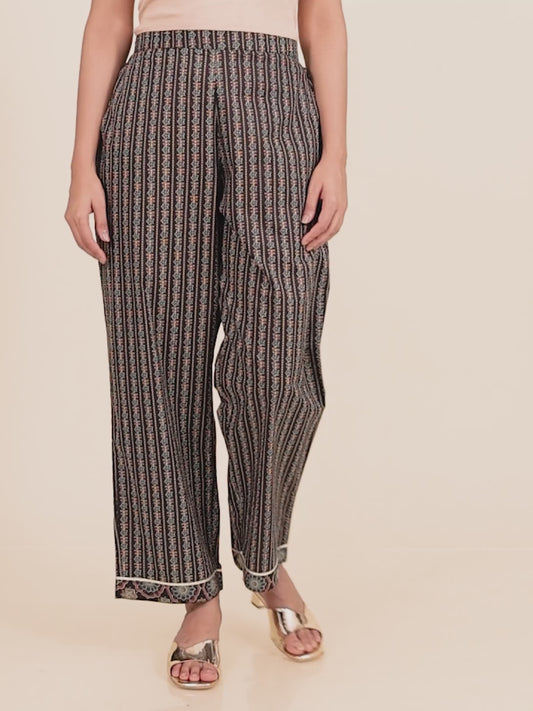 Soft Cotton Geometric Pant