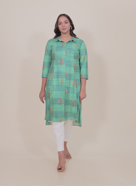 Rayon Floral Kurta