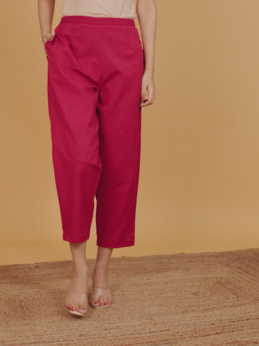 Linen Cotton Solid Pant