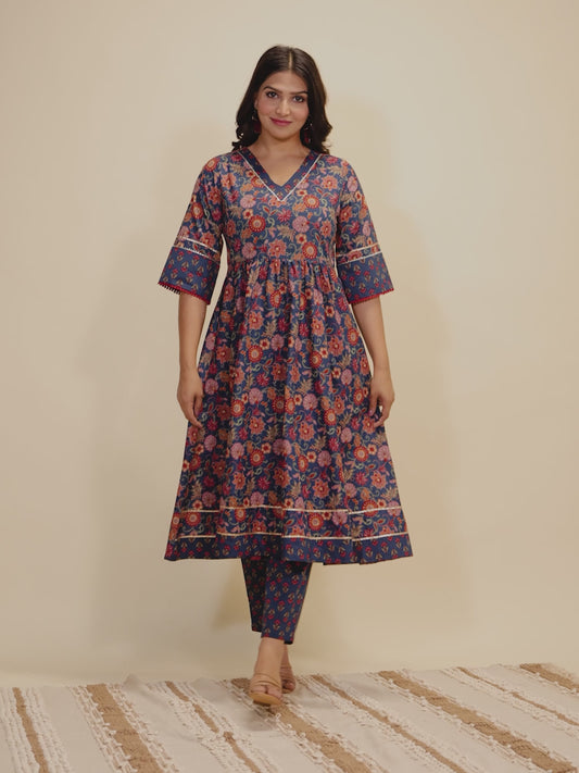 Soft Cotton Floral Kurta