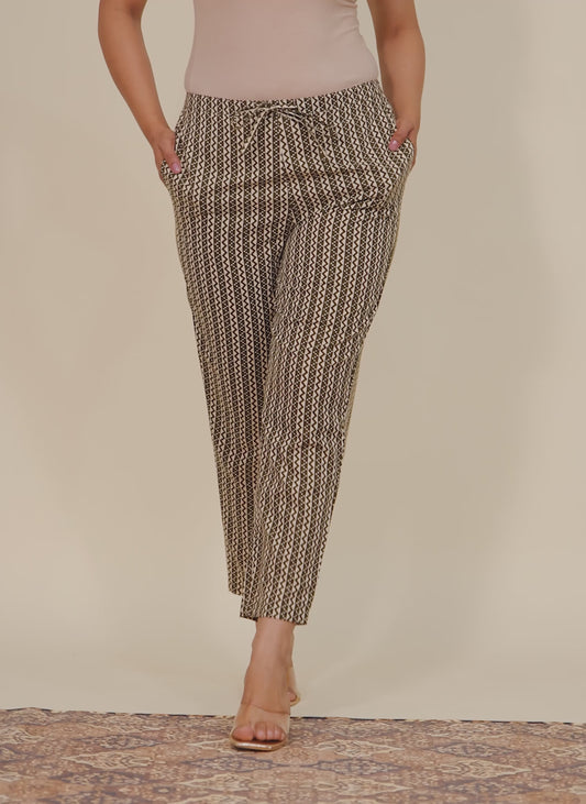 Soft Cotton Striped Pant