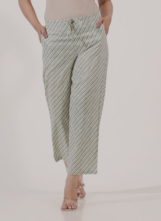 Soft Cotton Striped Pant