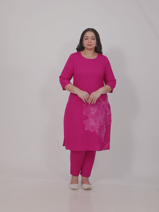 Linen Cotton Solid Kurta