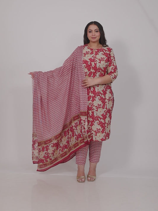 Soft Cotton Floral Kurta