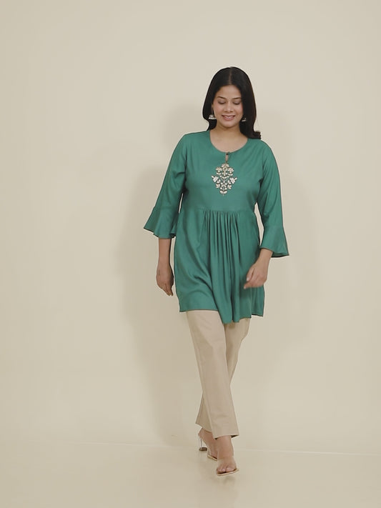 Rayon Solid Kurti