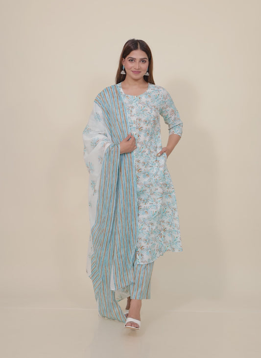 Soft Cotton Abstract Kurta