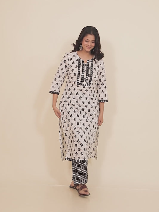 Soft Cotton Ikat Kurta