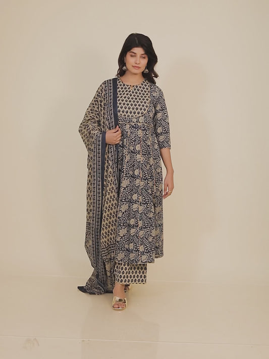 Soft Cotton Floral Kurta