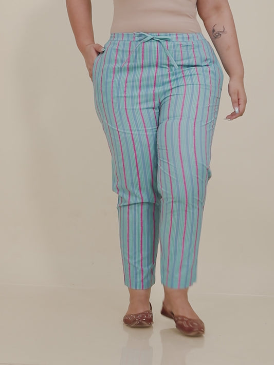 Soft Cotton Striped Pant