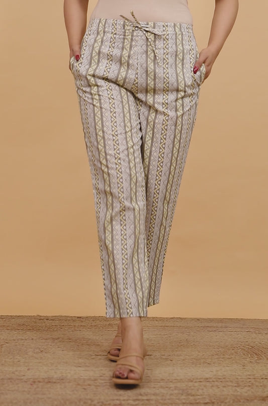 Soft Cotton Striped Pant