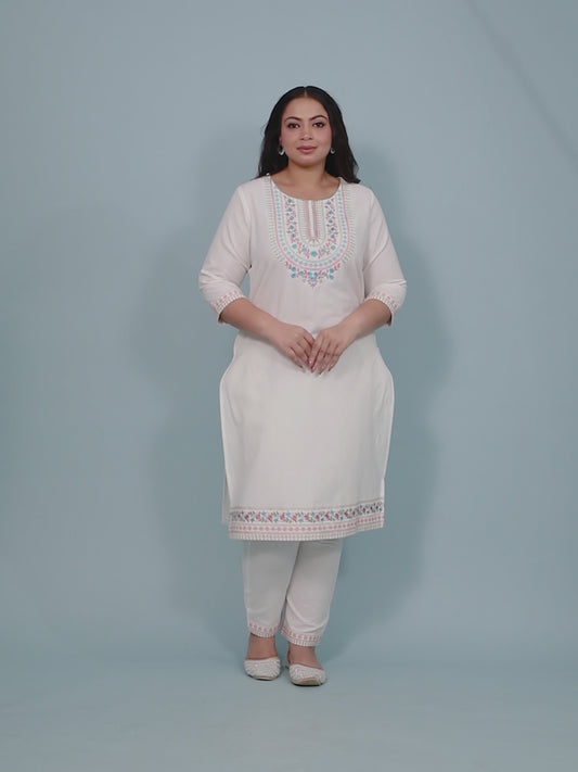 Linen Cotton Solid Kurta