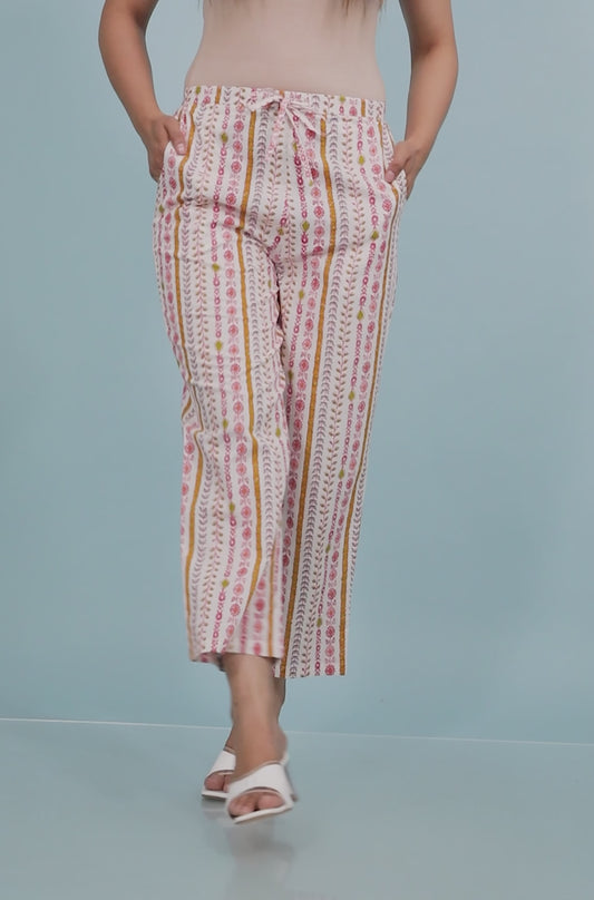 Soft Cotton Striped Pant