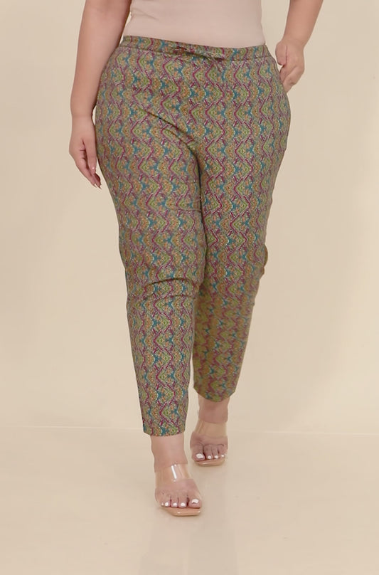 Soft Cotton Geometric Pant