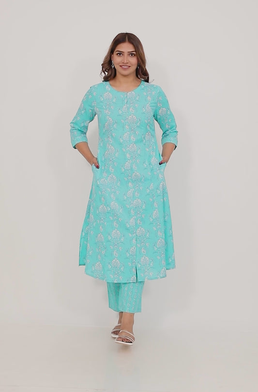 Soft Cotton Floral Kurta