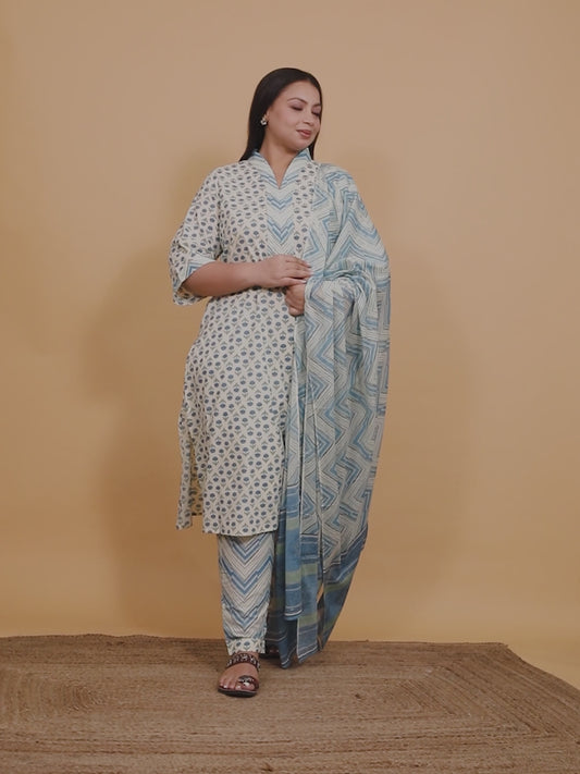 Soft Cotton Block Kurta