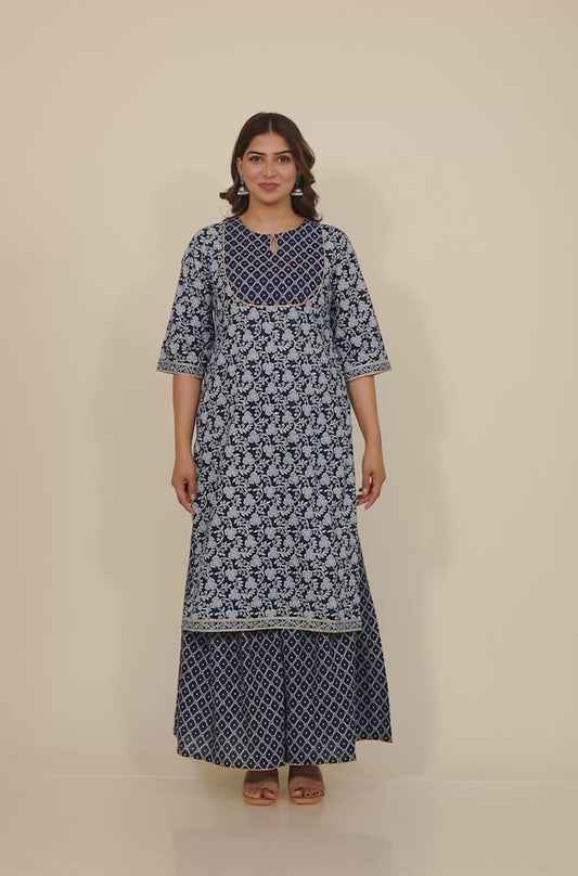 Soft Cotton Floral Kurta